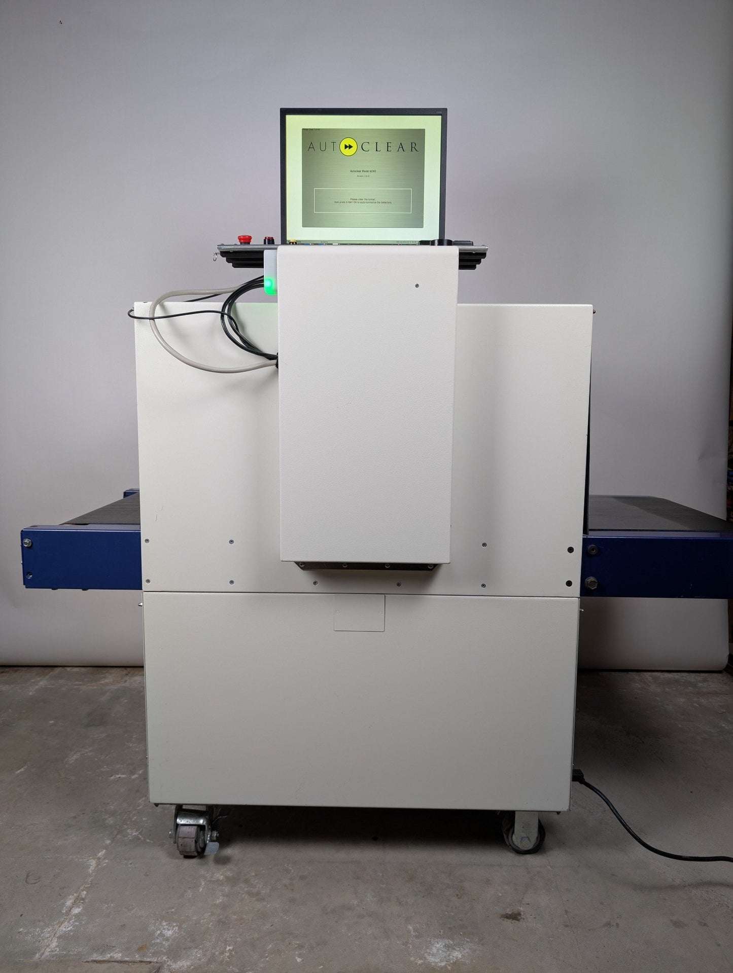 AutoClear 6040 Digital X-Ray Scanner - Conveyor Belt, Control Board & Monitor