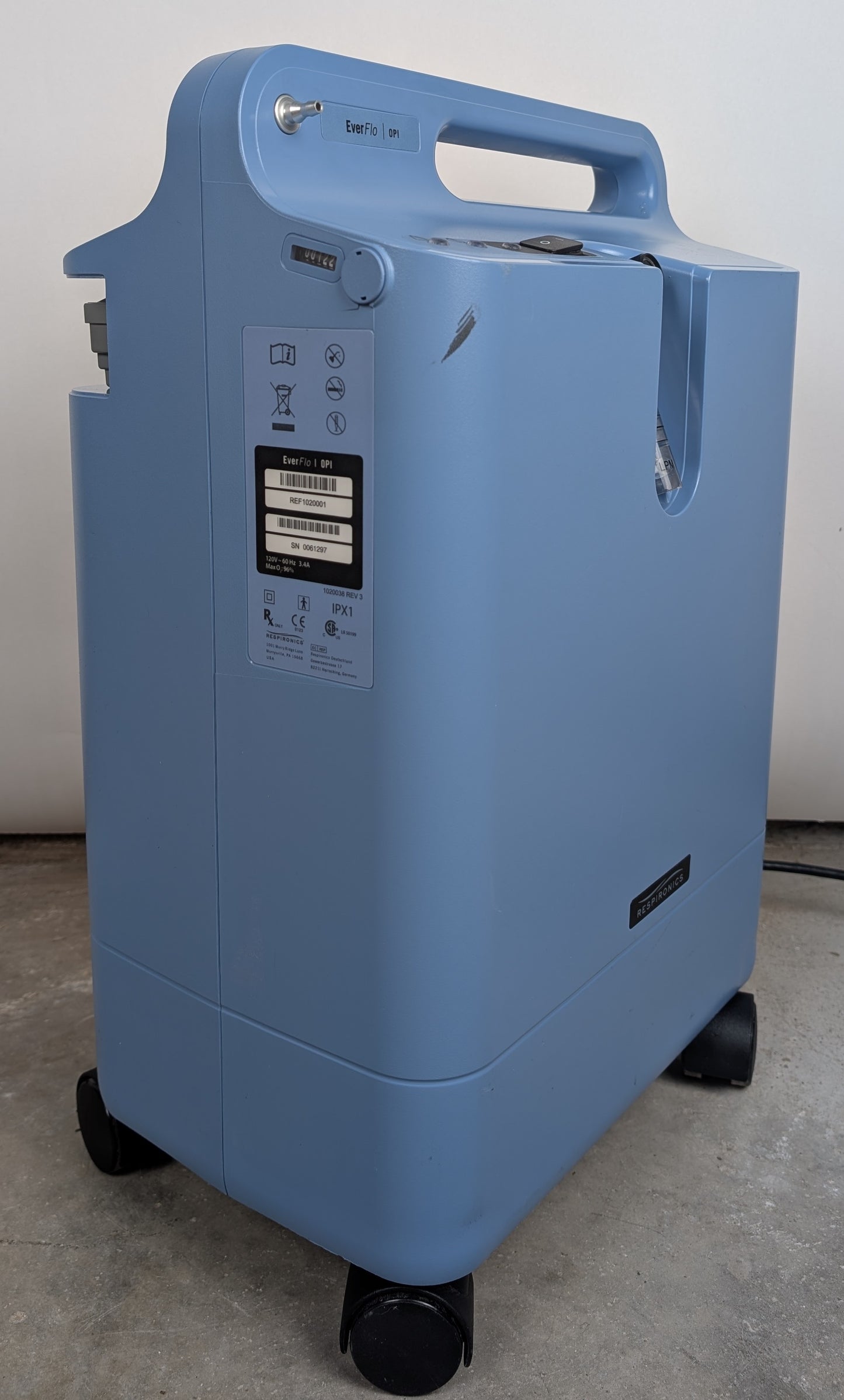 Respironics EverFlo with OPI Oxygen Concentrator - 122 TOTAL Hours