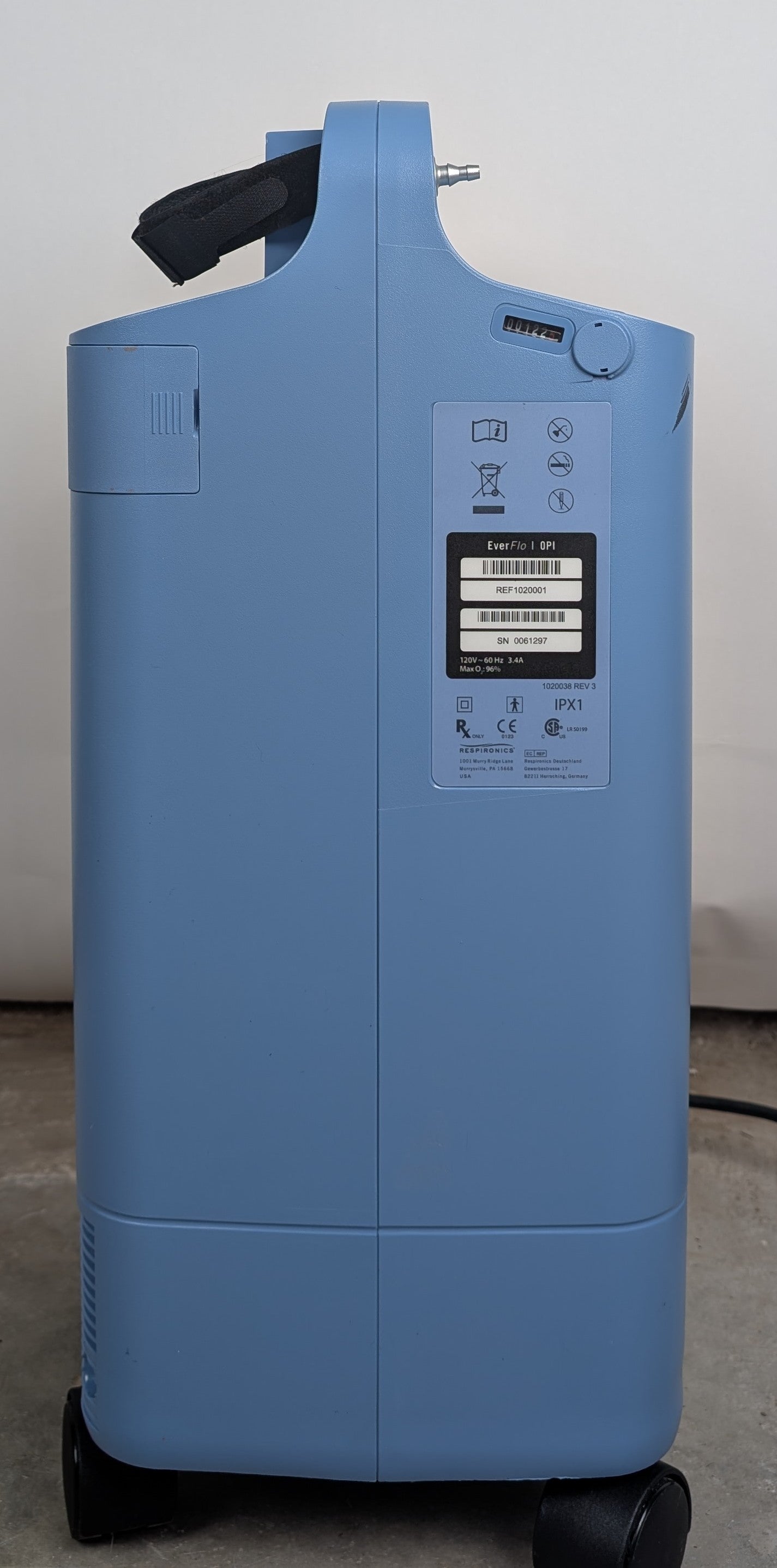 Respironics EverFlo with OPI Oxygen Concentrator - 122 TOTAL Hours