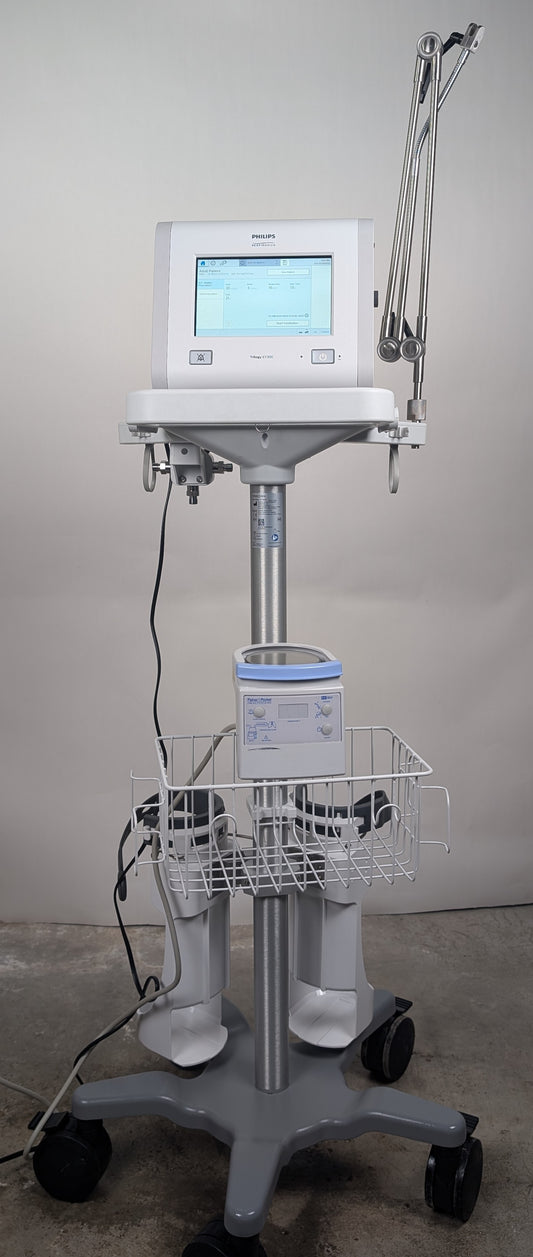Philips Respironics Trilogy EV300 Ventilator - Complete System with Stand & Accessories