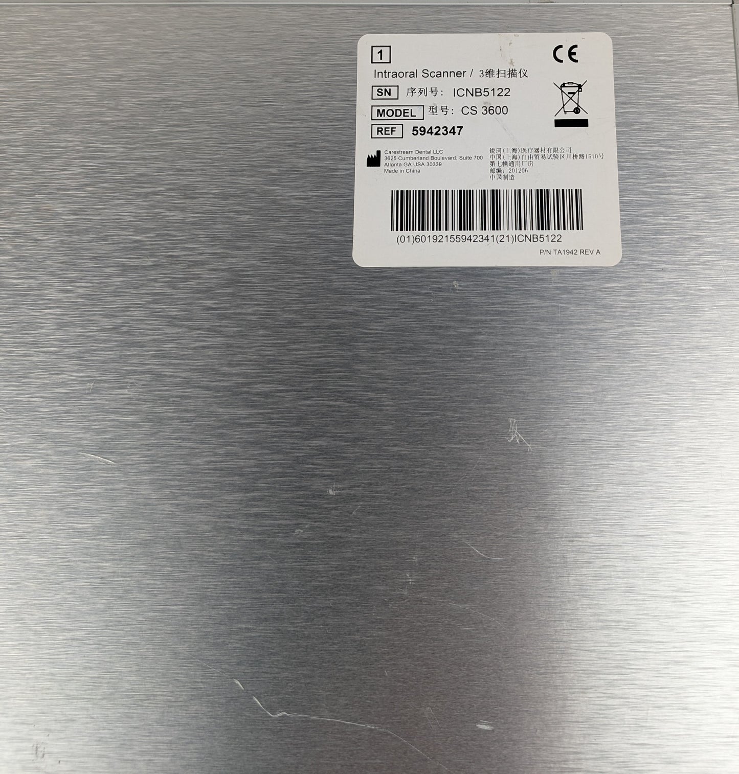 Carestream CS 3600 Intraoral Dental Scanner