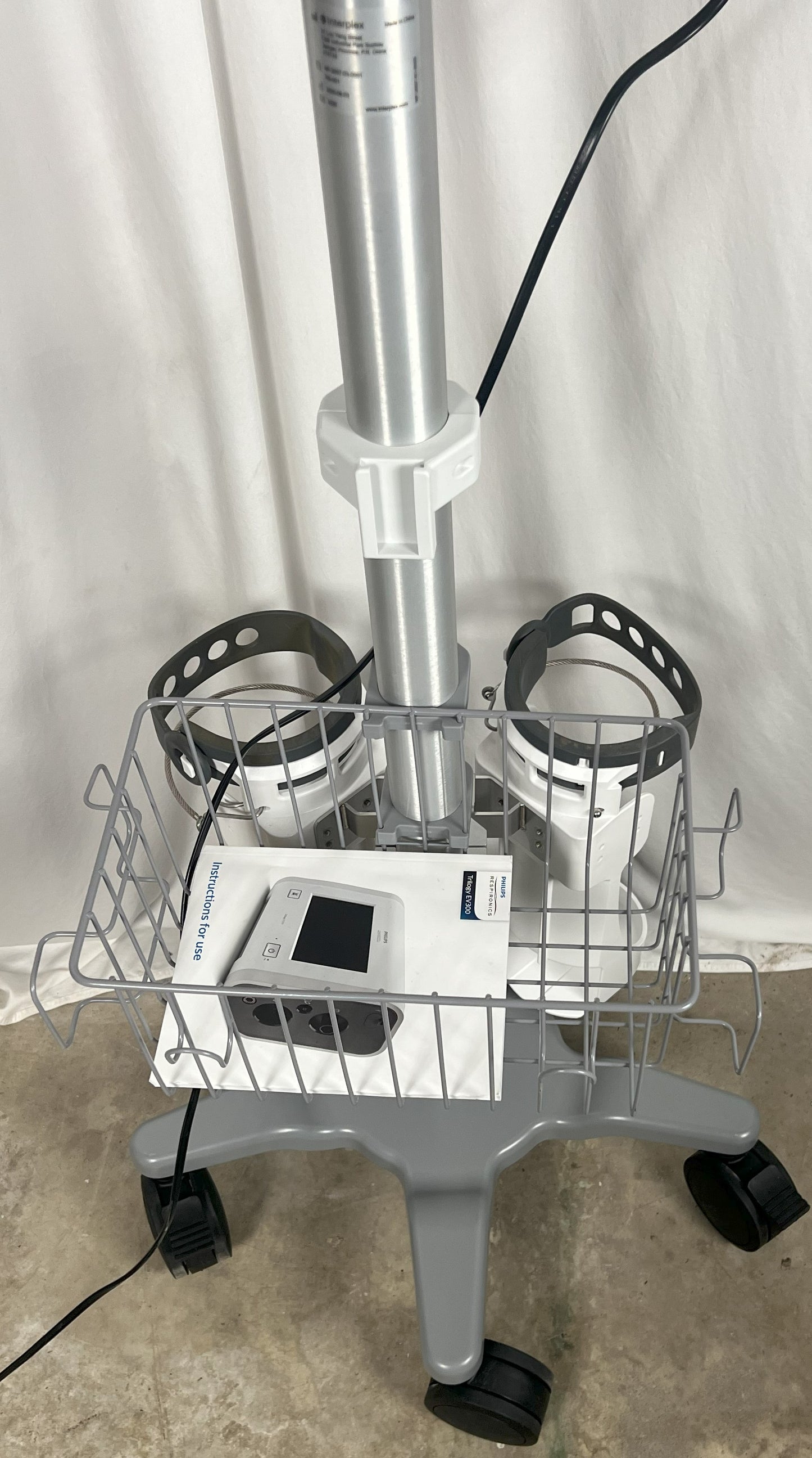 Philips Respironics Trilogy EV300 Ventilator - Complete System with Stand & Accessories