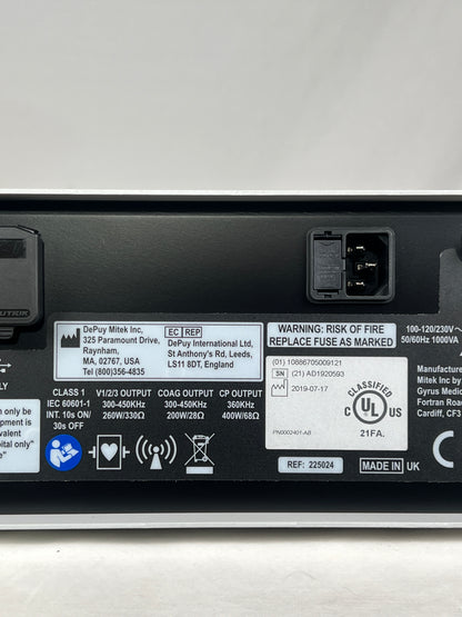Depuy Synthes Mitek VAPR-3 RF Controller – REF 225024 – SN AD1920593 – 2019 Model
