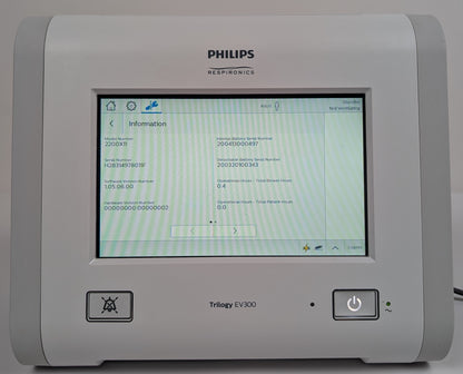 Philips Respironics Trilogy EV300 Ventilator - Advanced Respiratory Support with 0 Hours