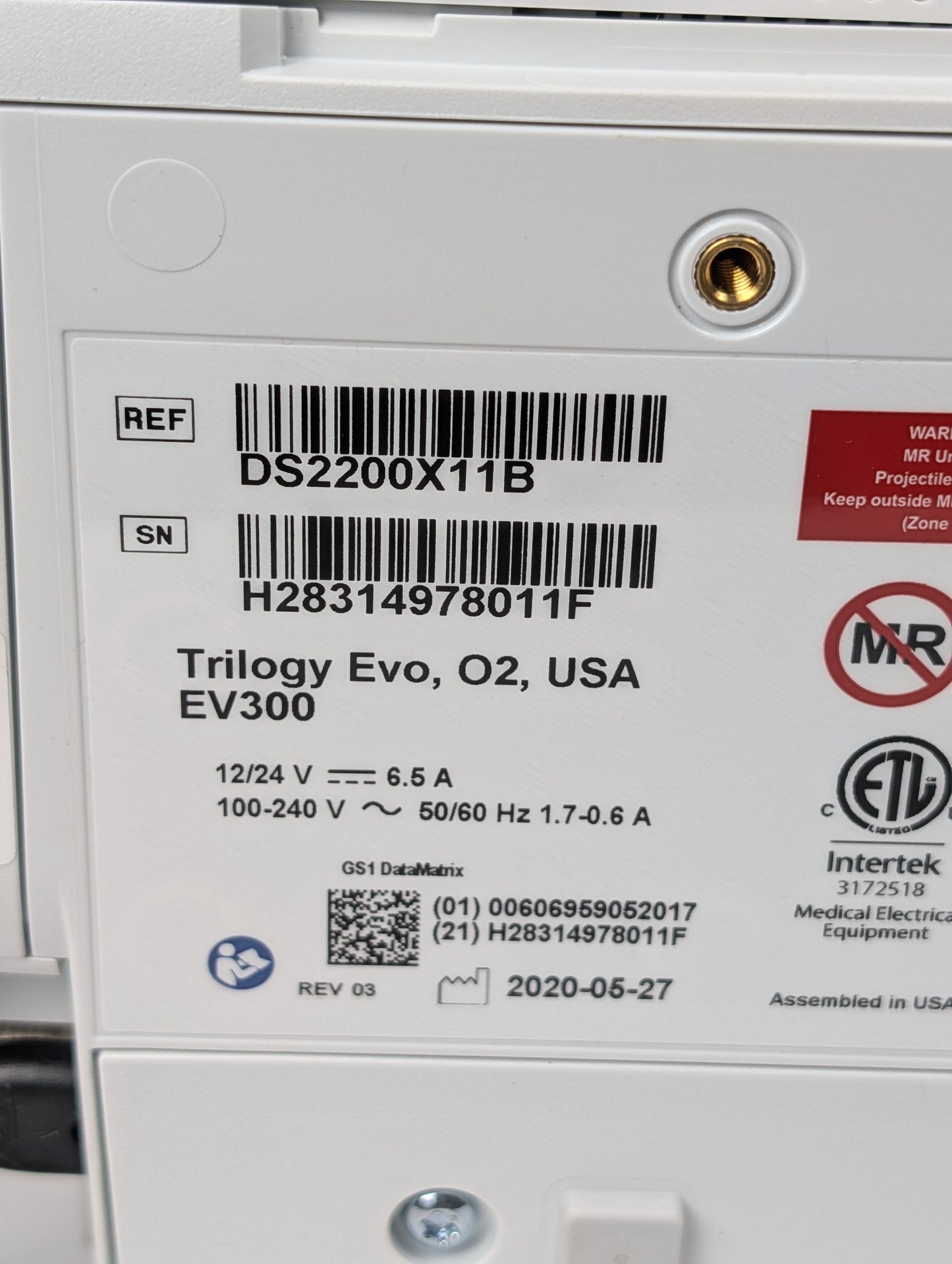 Philips Respironics Trilogy EV300 Ventilator - Advanced Respiratory Support with 0 Hours