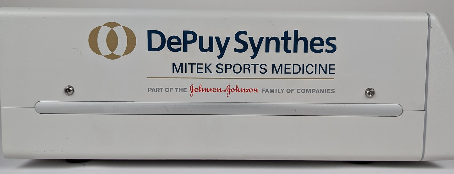 DePuy Synthes Mitek Sports Medicine device with Johnson & Johnson branding.