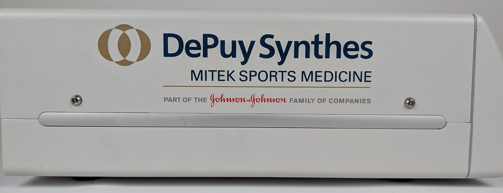 DePuy Synthes Mitek Sports Medicine device with Johnson & Johnson branding.