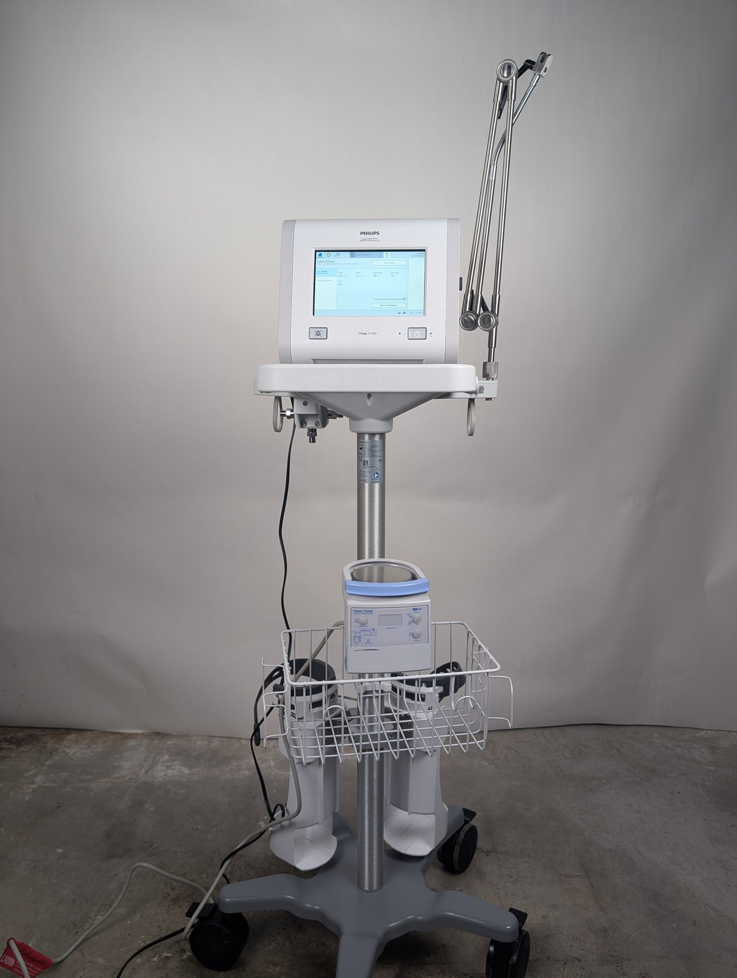 Philips Respironics Trilogy EV300 Ventilator - Complete System with Stand & Accessories