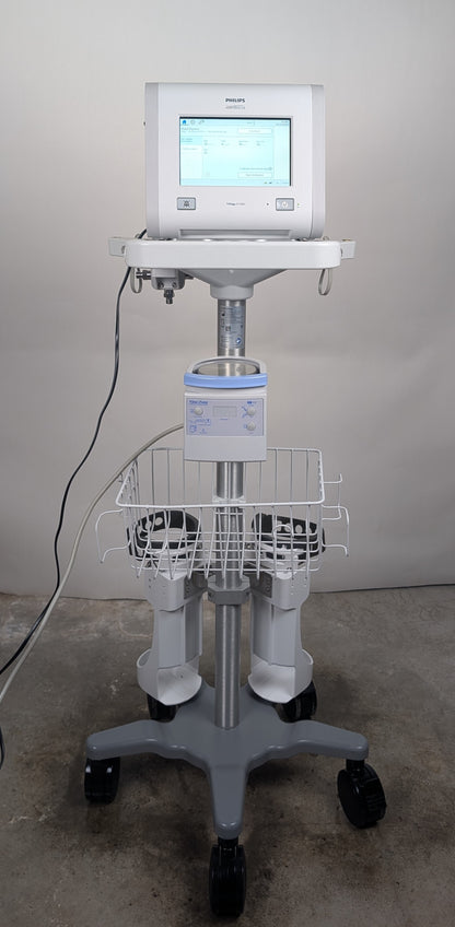 Philips Respironics Trilogy EV300 Ventilator - Complete System with Stand & Accessories