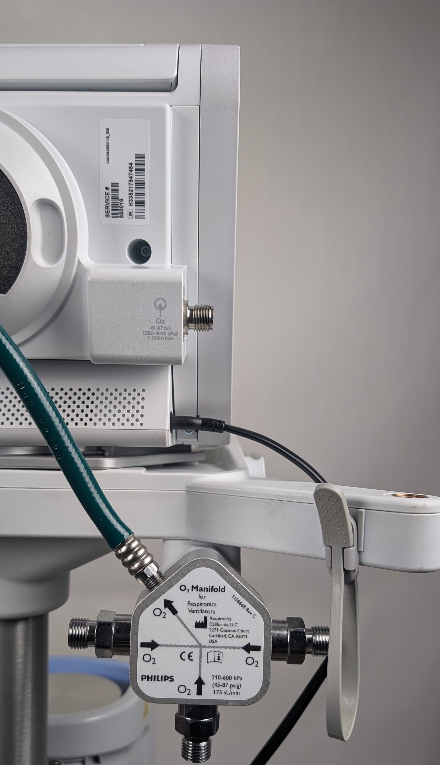 Philips Respironics Trilogy EV300 Ventilator - Complete System with Stand & Accessories