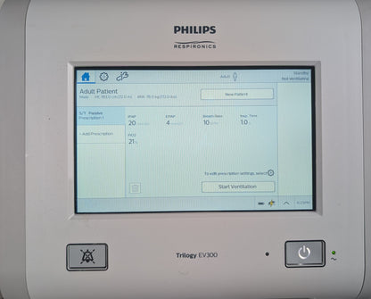 Philips Respironics Trilogy EV300 Ventilator - Complete System with Stand & Accessories