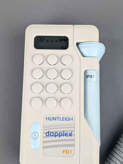 Huntleigh Dopplex FD1 Plus Fetal Doppler with Fixed 2 MHz Probe – Powers On & Functional