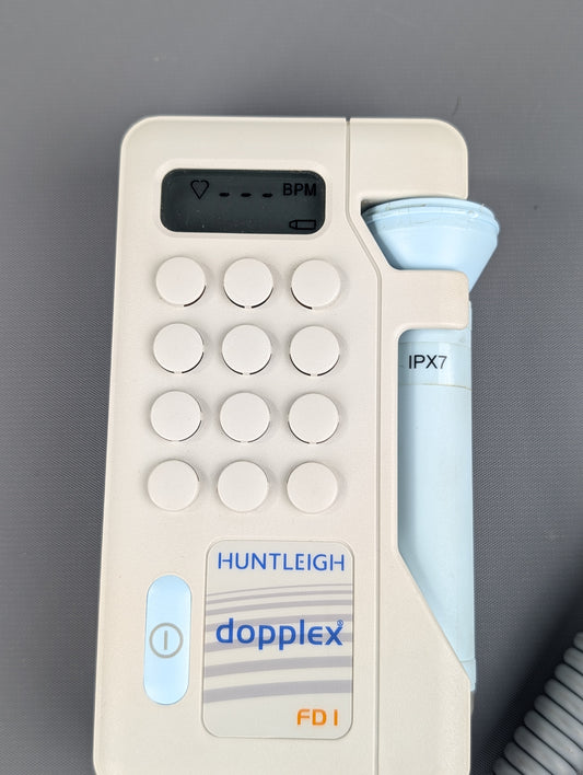 Huntleigh Dopplex FD1 Plus Fetal Doppler with Fixed 2 MHz Probe – Powers On & Functional