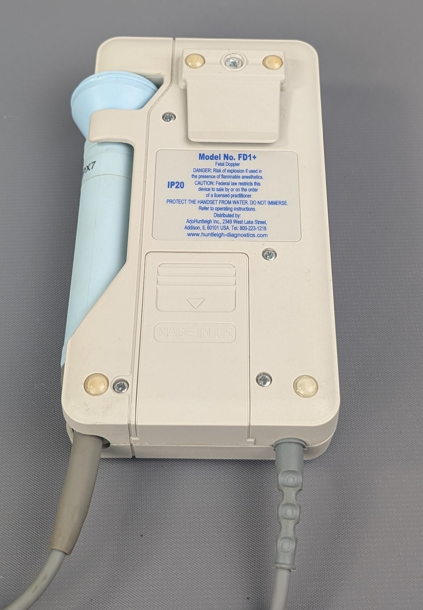 Huntleigh Dopplex FD1 Plus Fetal Doppler with Fixed 2 MHz Probe – Powers On & Functional