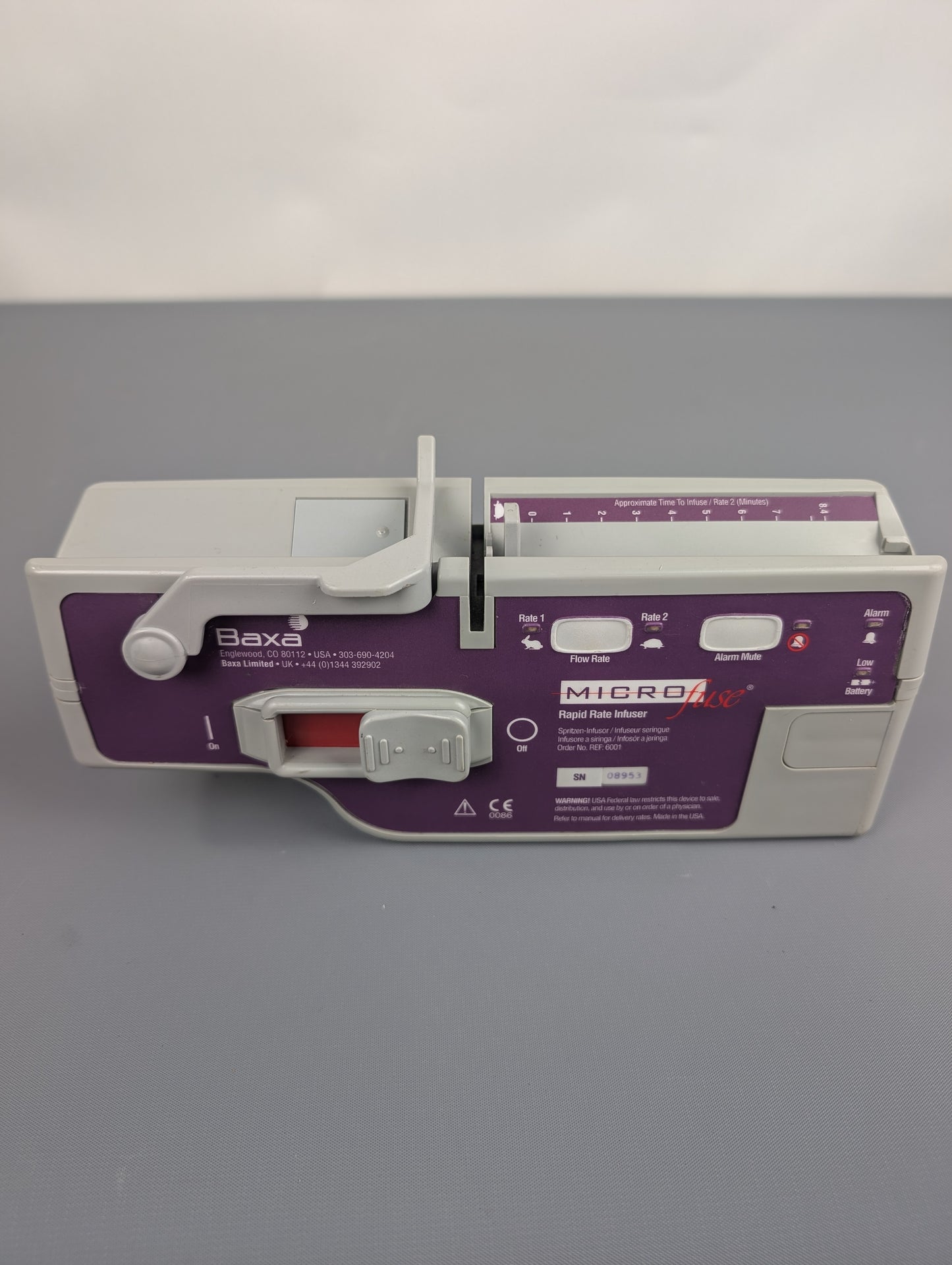 BAXA MicroFuse 6001 Rapid Rate Syringe Infuser