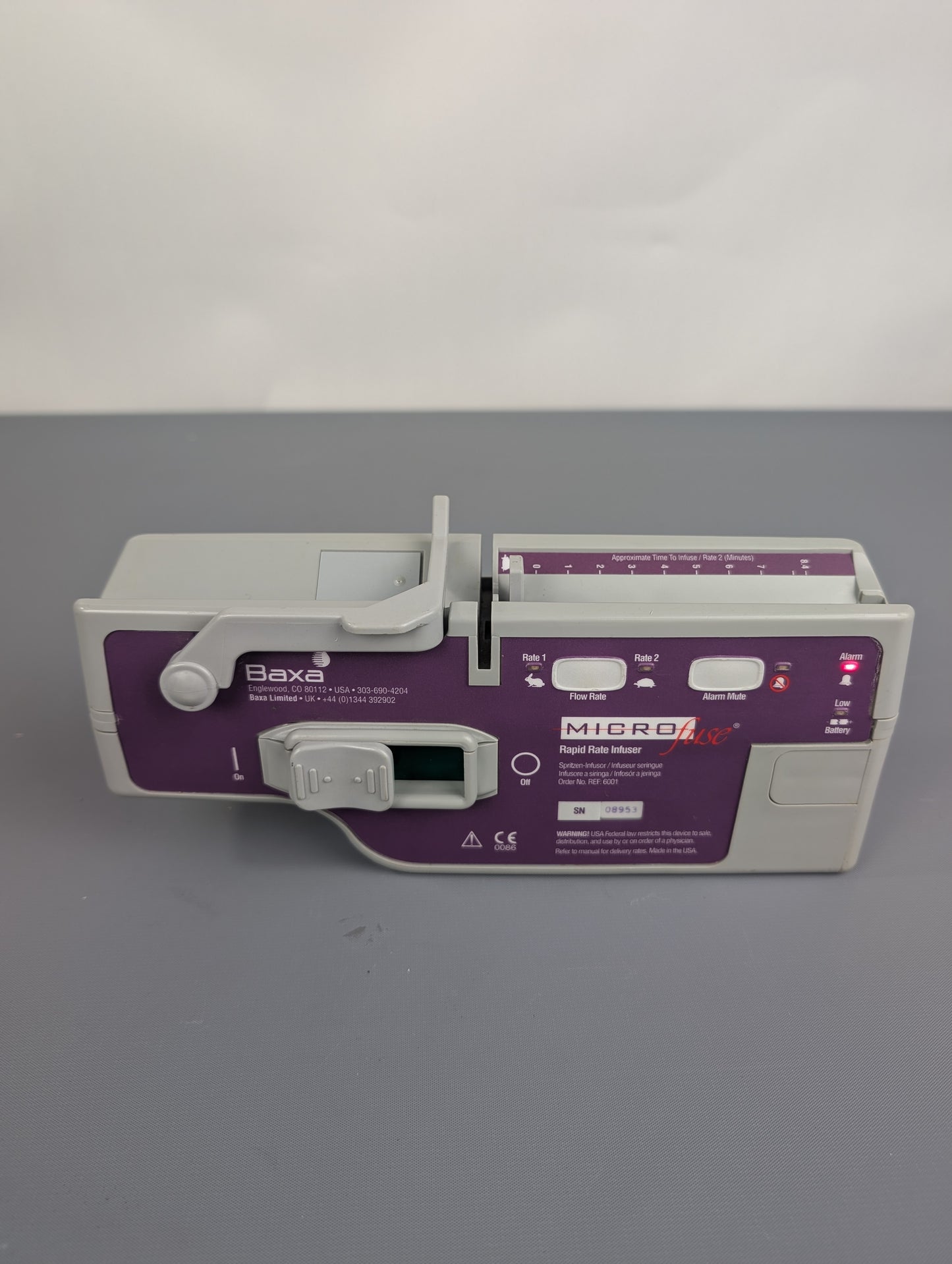 BAXA MicroFuse 6001 Rapid Rate Syringe Infuser